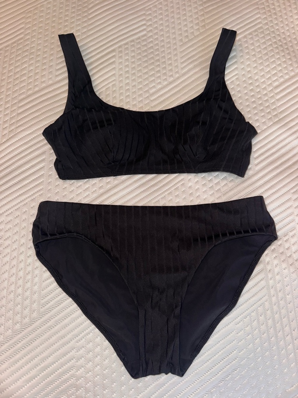 lululemon athletica Black Ribbed Bikini Set